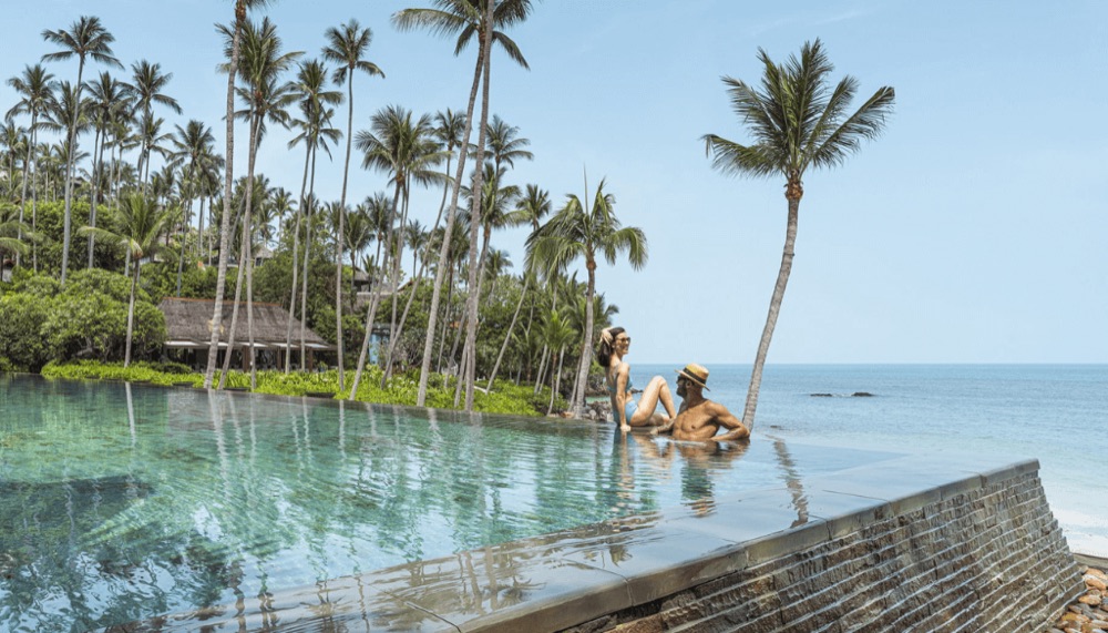 Overwater suite at a luxury honeymoon resort