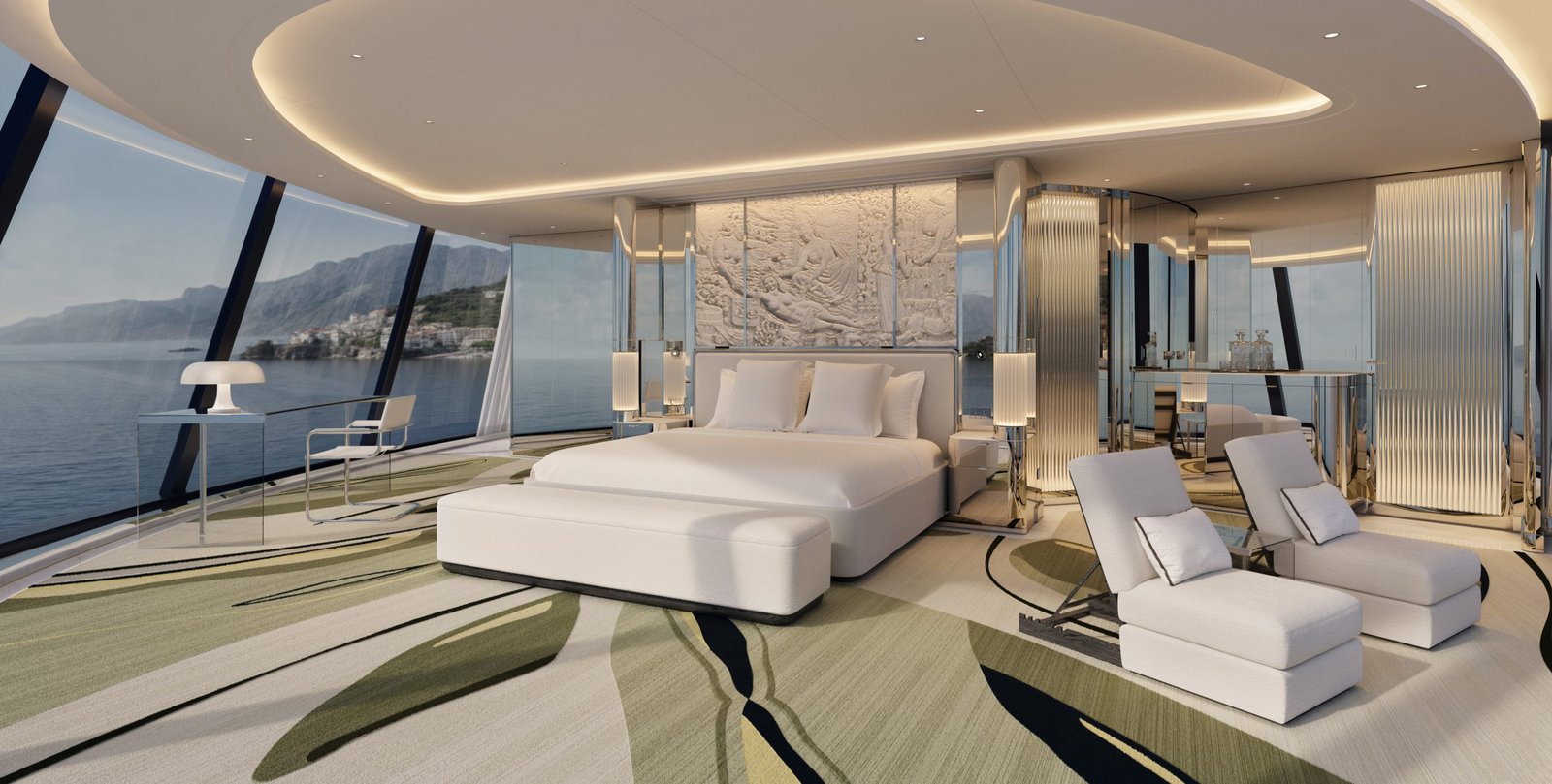 Four Seasons Yacht — Funnel Suite with Amalfi-coast view