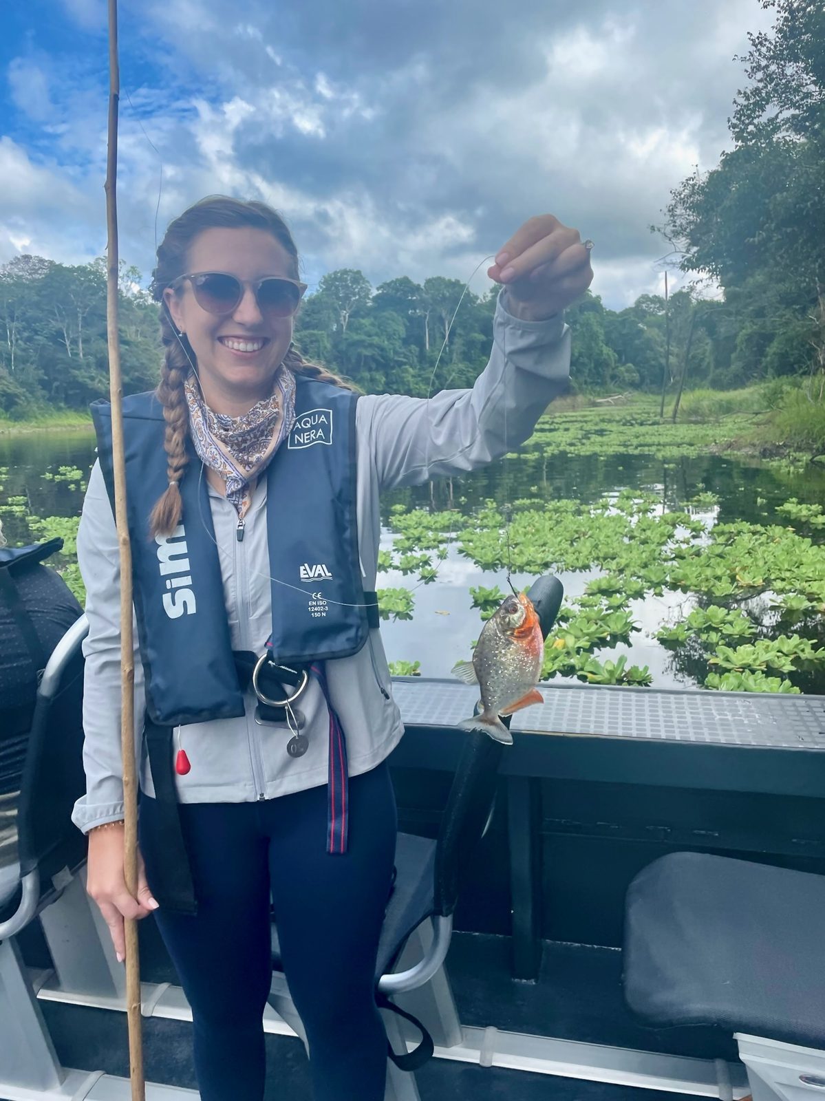 Wilson Schubert piranha fishing on the Amazon aboard Aqua Nera